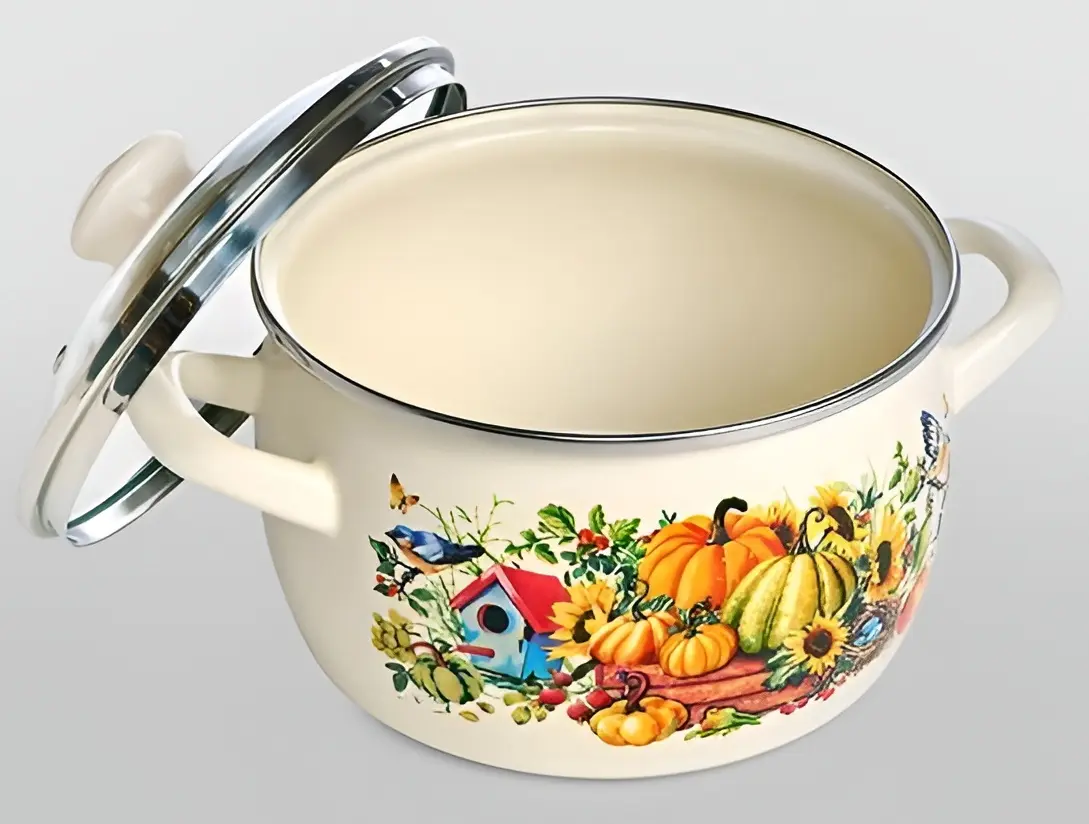 Oala cu capac Metalac Pumpkin 57033 2.4l (White) - 2