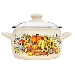 Oala cu capac Metalac Pumpkin 57033 2.4l (White)