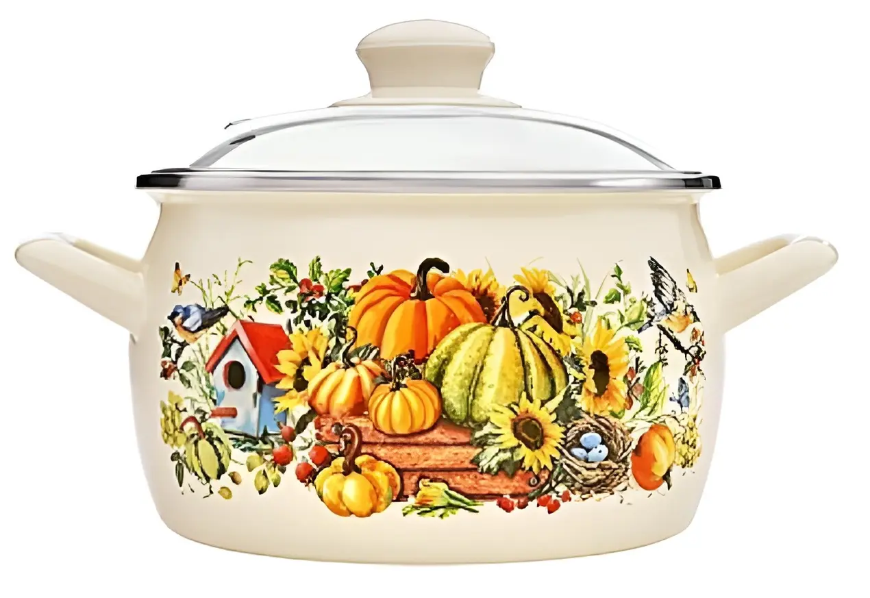 Oala cu capac Metalac Pumpkin 57033 2.4l (White)