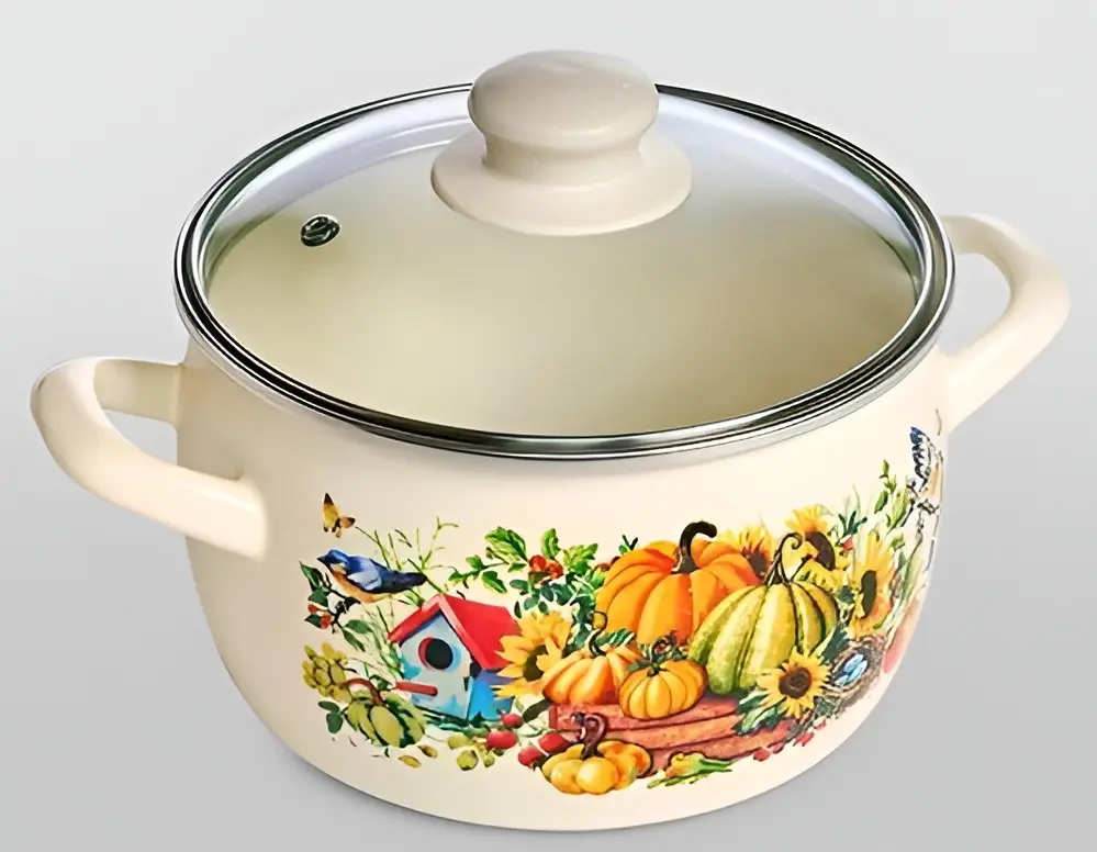 Oala cu capac Metalac Pumpkin 57034 3.3l (White) - 3