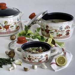 Кастрюля с крышкой Metalac Singing Cook 1.5L (Beige/Black) Thumb