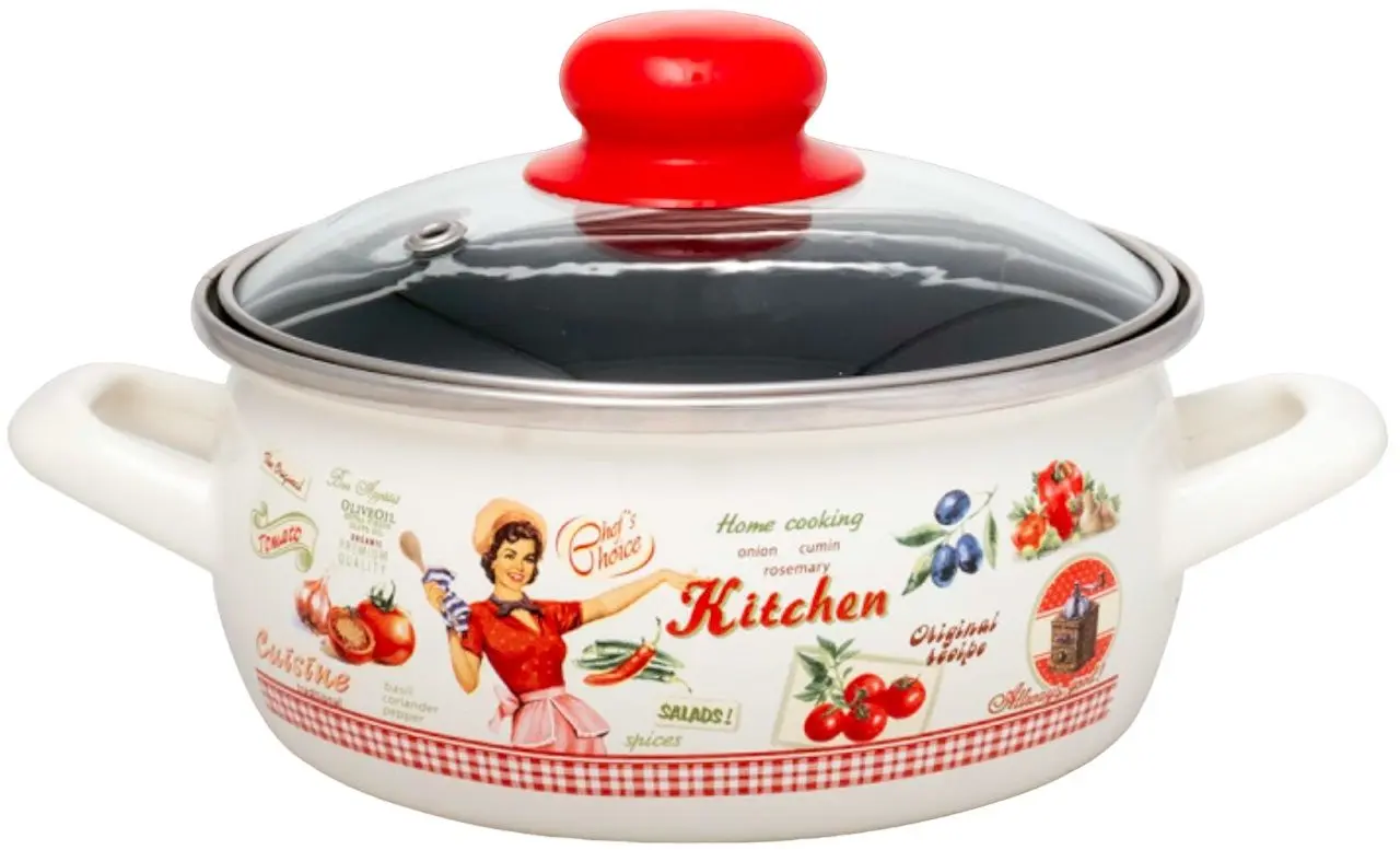 Кастрюля с крышкой Metalac Singing Cook 1.5L (Beige/Black)