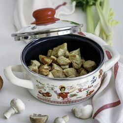 Кастрюля с крышкой Metalac Singing Cook 2.9L (Beige/Black) Thumb