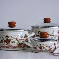 Кастрюля с крышкой Metalac Singing Cook 5L (Beige/Black) Thumb