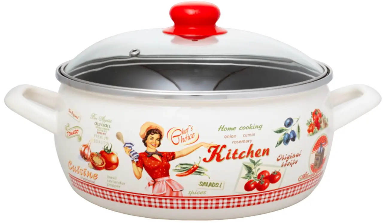 Кастрюля с крышкой Metalac Singing Cook 5L (Beige/Black)