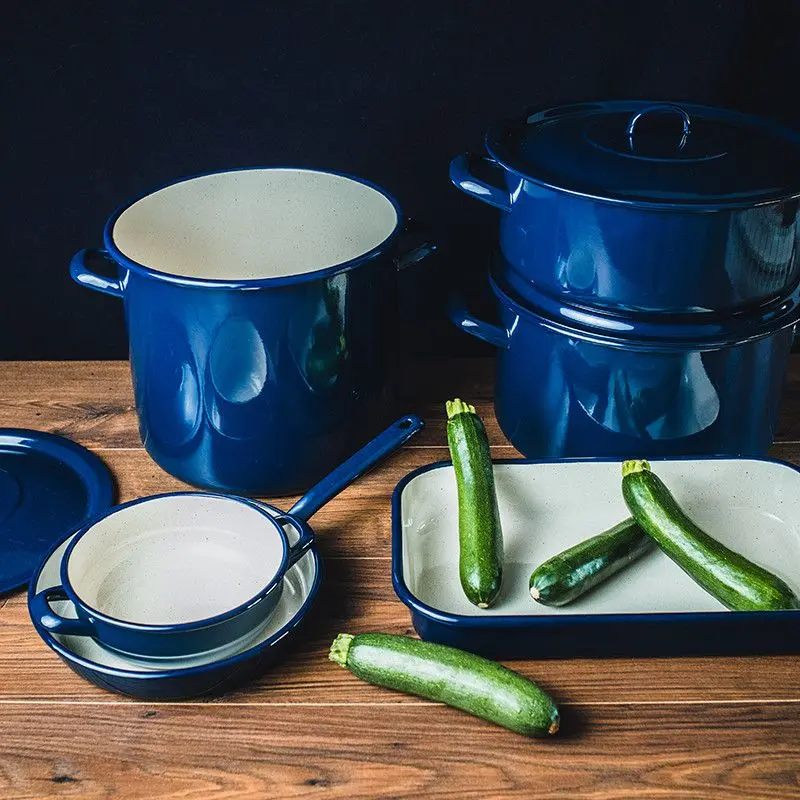 Кастрюля с крышкой Metalac Teget 24cm (Dark Blue)