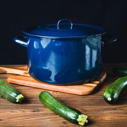 Кастрюля с крышкой Metalac Teget 30cm (Dark Blue) Thumb