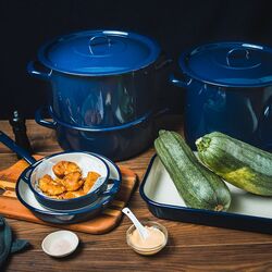 Кастрюля с крышкой Metalac Teget 30cm (Dark Blue) Thumb