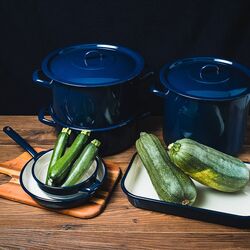 Cratita cu capac Metalac Teget 32cm (Dark Blue) Thumb