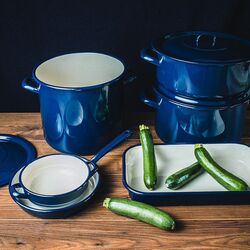 Cratita cu capac Metalac Teget 36cm (Dark Blue) Thumb