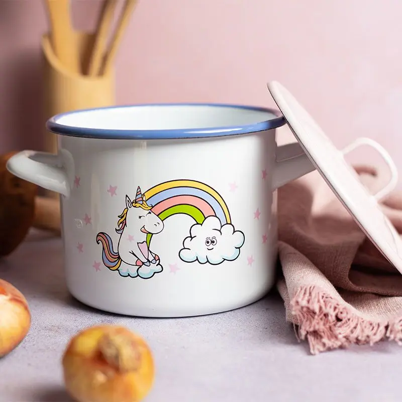 Кастрюля с крышкой Metalac Unicorn 1.5L (White/Pink)