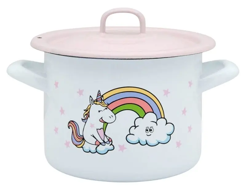 Кастрюля с крышкой Metalac Unicorn 1.5L (White/Pink)