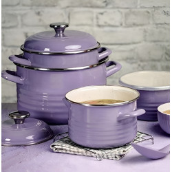 Кастрюля с крышкой Metalac Waves Violet 57052 2l (Purple) Thumb