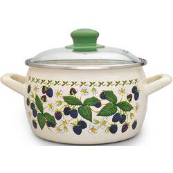 Кастрюля с крышкой Metrot Blackberry 5.7L (Beige/Green)