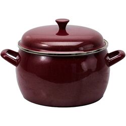 Oala cu capac Metrot Bordo 2.4L (White/Bordeaux)