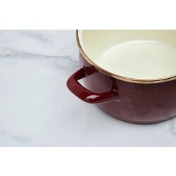 Oala cu capac Metrot Bordo 2.4L (White/Bordeaux) Thumb