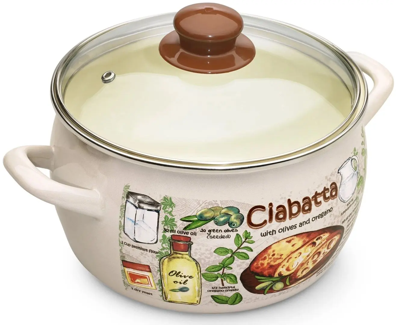 Oala cu capac Metrot Ciabatta 5.7L (Beige) - 2