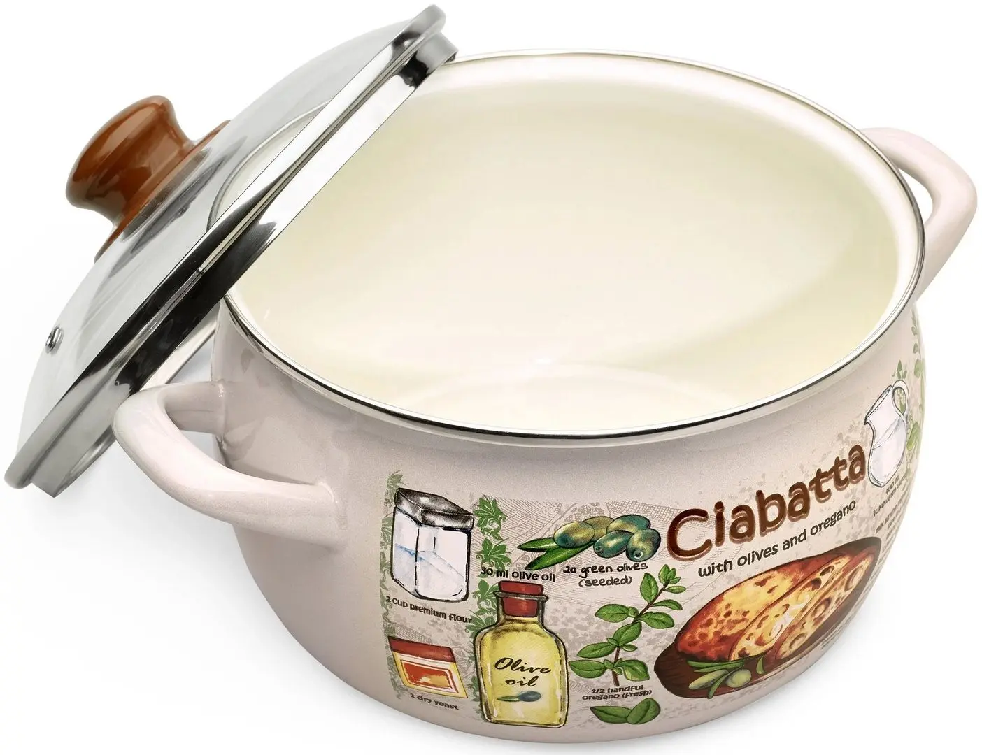 Oala cu capac Metrot Ciabatta 5.7L (Beige) - 3