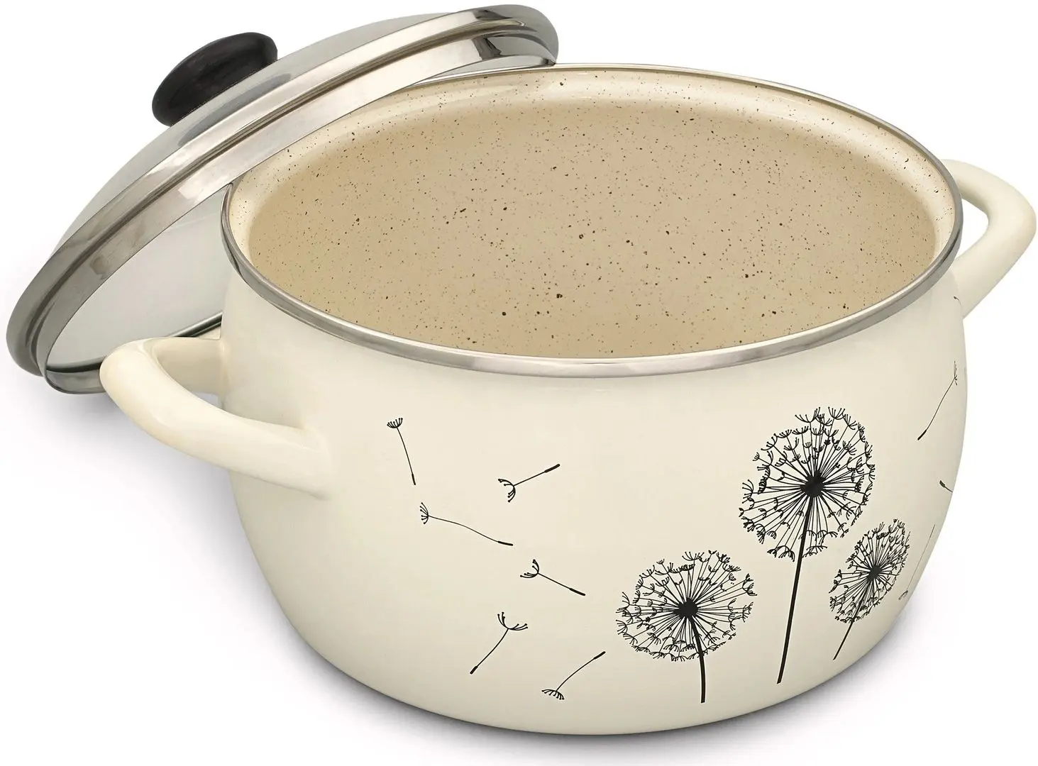 Кастрюля с крышкой Metrot Dandelion 3.3L (Beige)