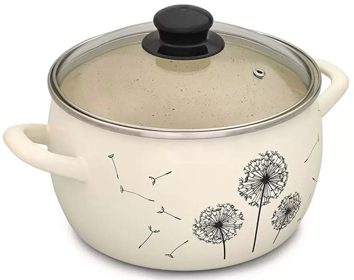 Cratita cu capac Metrot Dandelion 4L (Beige)