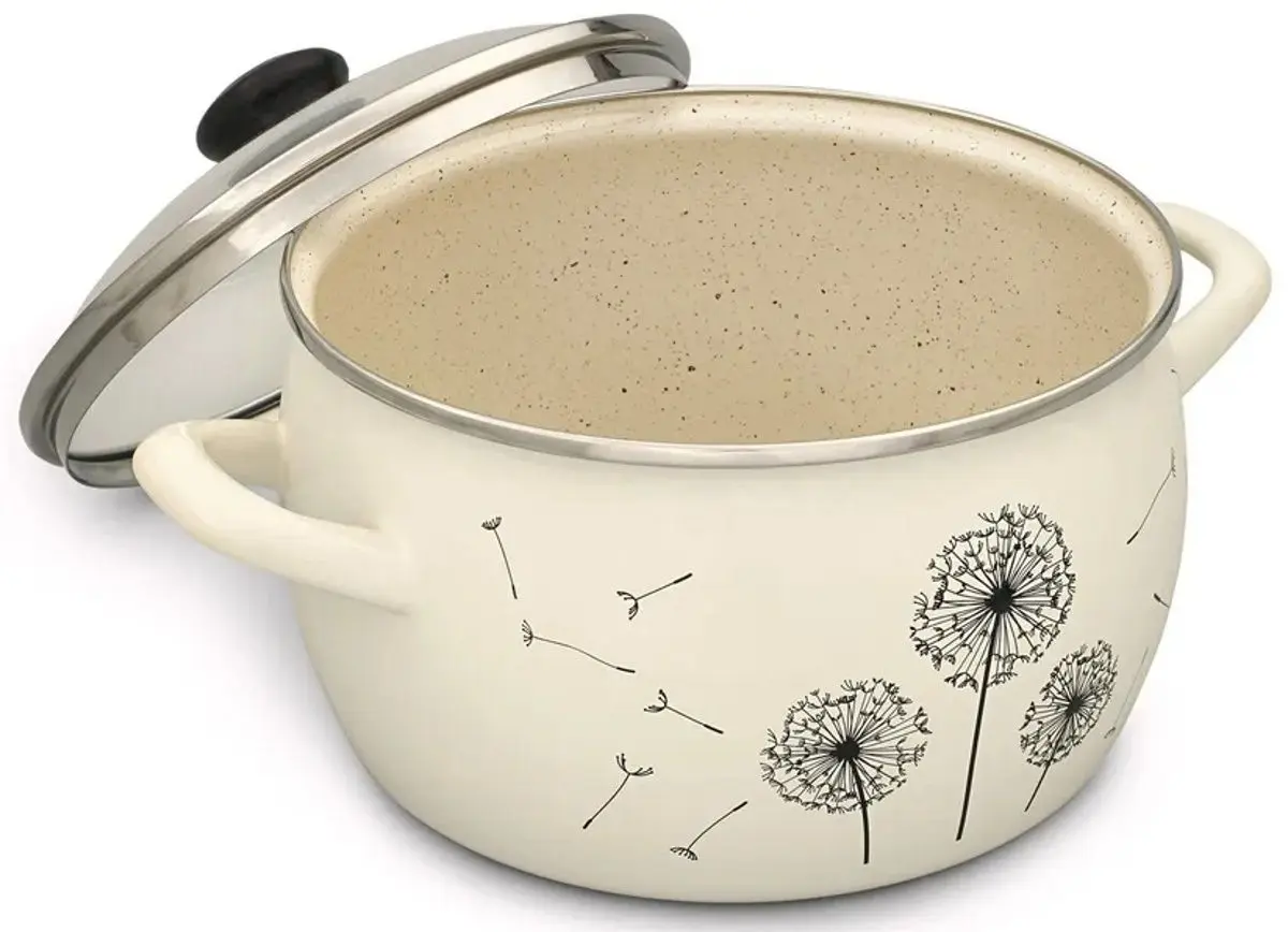 Cratita cu capac Metrot Dandelion 4L (Beige)