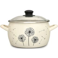 Cratita cu capac Metrot Dandelion 4L (Beige)