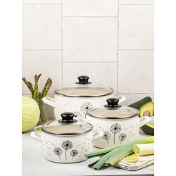 Кастрюля с крышкой Metrot Dandelion 5.7L (Beige) Thumb