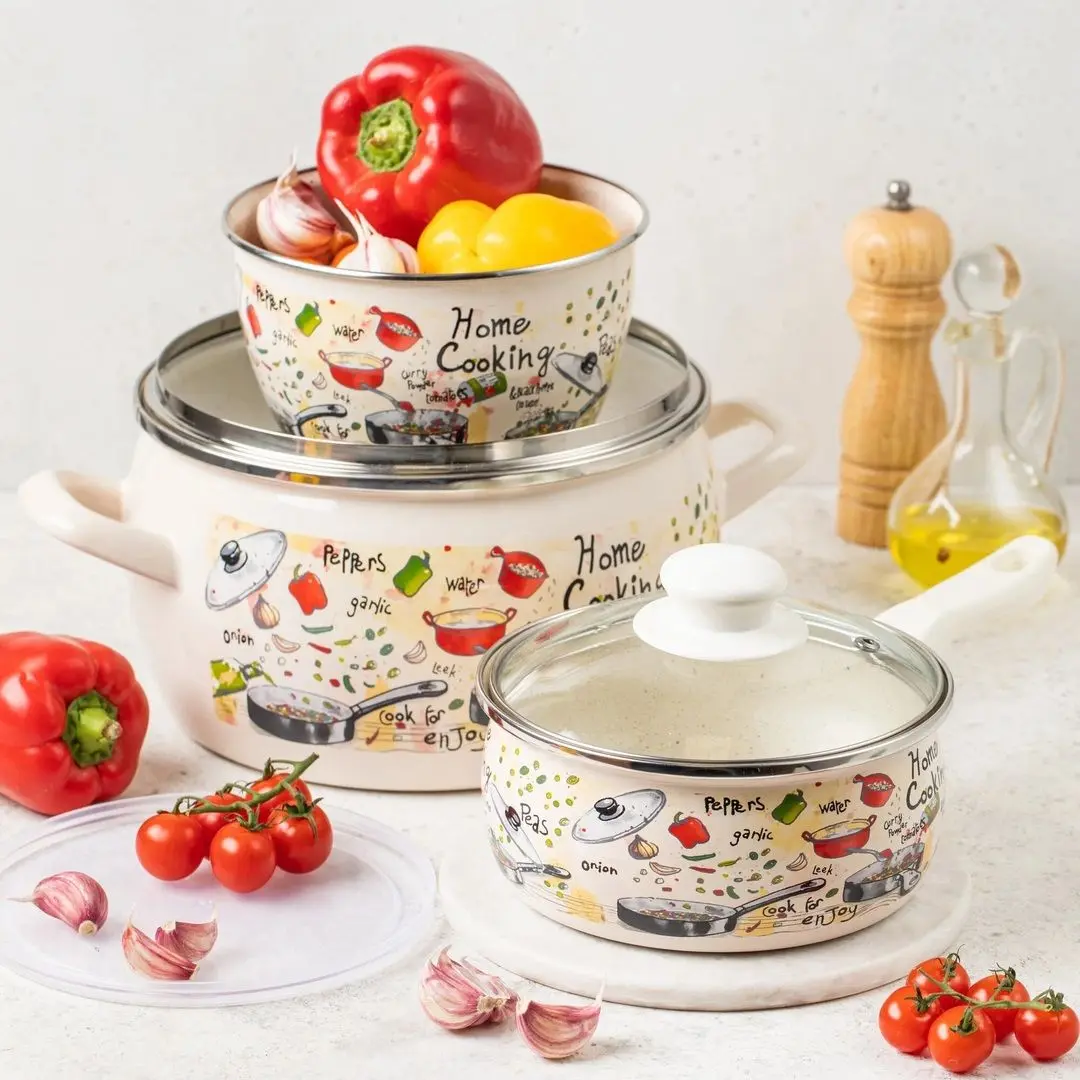 Кастрюля с крышкой Metrot Gourmet 3.3L (Beige)