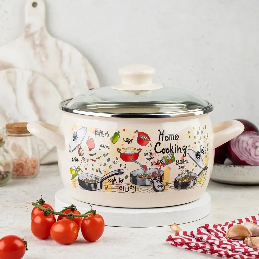 Кастрюля с крышкой Metrot Gourmet 3.3L (Beige)