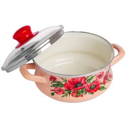 Oala cu capac Metrot Maki 1.5L (Beige/Red) Thumb