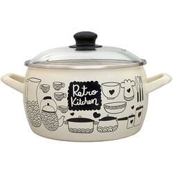 Кастрюля с крышкой Metrot Retro 3.3L (Beige)