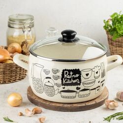 Кастрюля с крышкой Metrot Retro 3.3L (Beige) Thumb