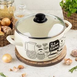 Кастрюля с крышкой Metrot Retro 3.3L (Beige) Thumb