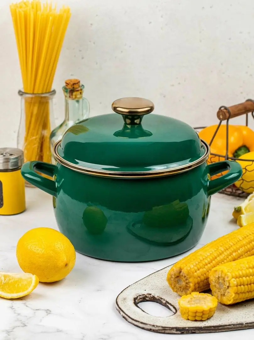 Кастрюля с крышкой Metrot Solo 2.4L (Green)