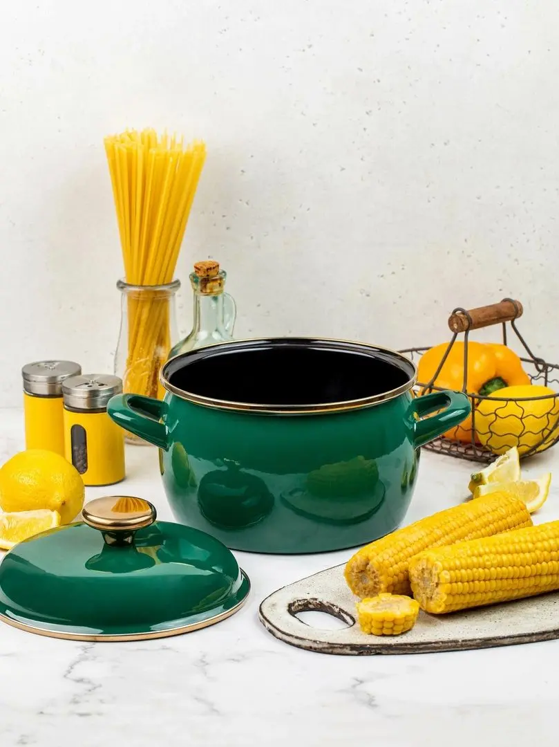 Кастрюля с крышкой Metrot Solo 2.4L (Green)