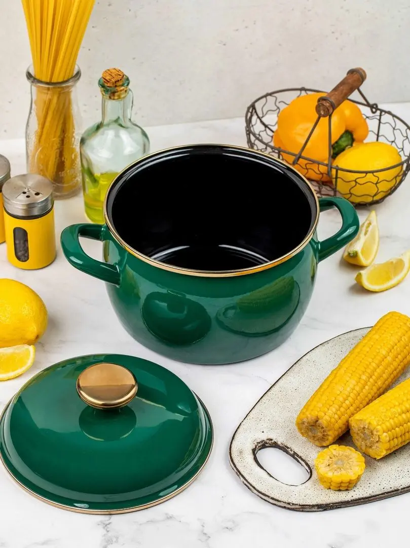 Кастрюля с крышкой Metrot Solo 2.4L (Green)