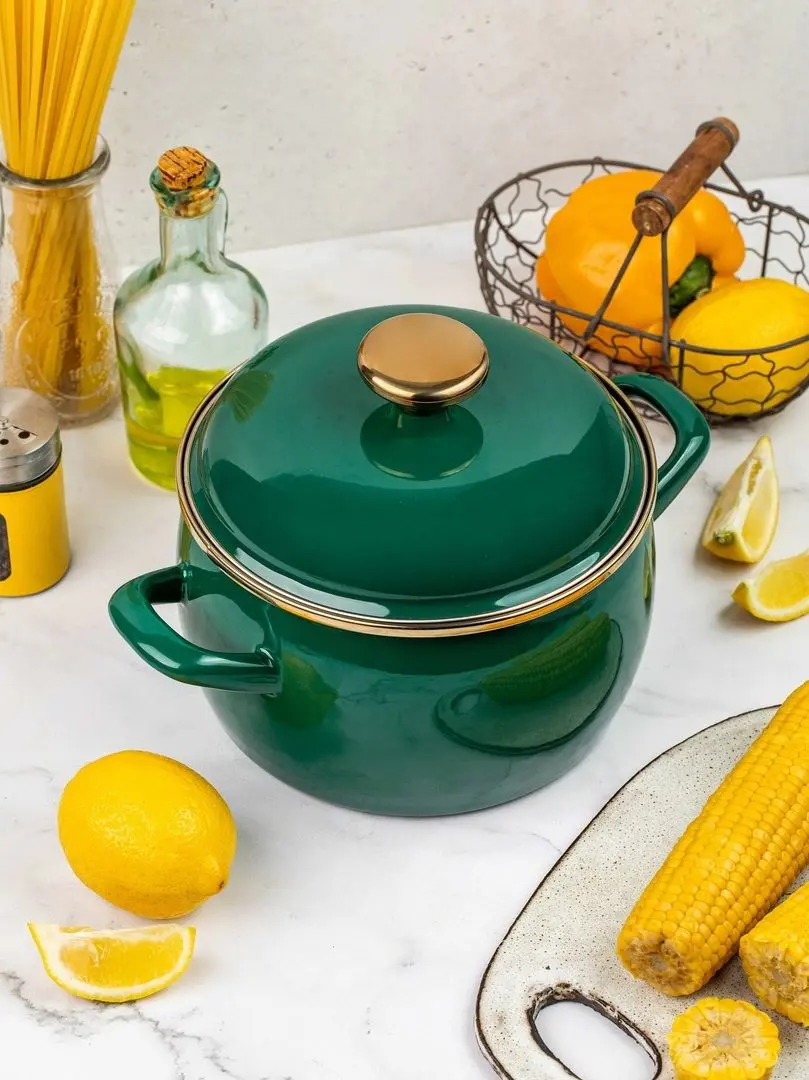 Кастрюля с крышкой Metrot Solo 2.4L (Green)