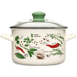 Cratita cu capac Metrot Spices 2L (Beige/Green)