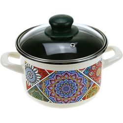 Кастрюля с крышкой Metrot Sultana 4.75L (White/Green)