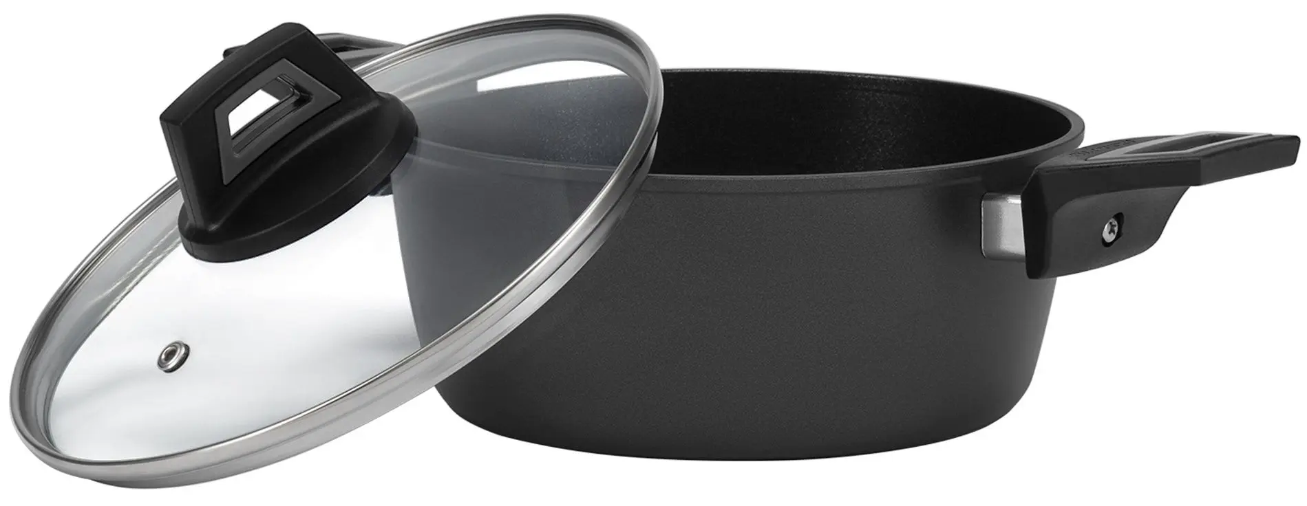 Oala cu capac Polaris Graphit-24C (Graphite)