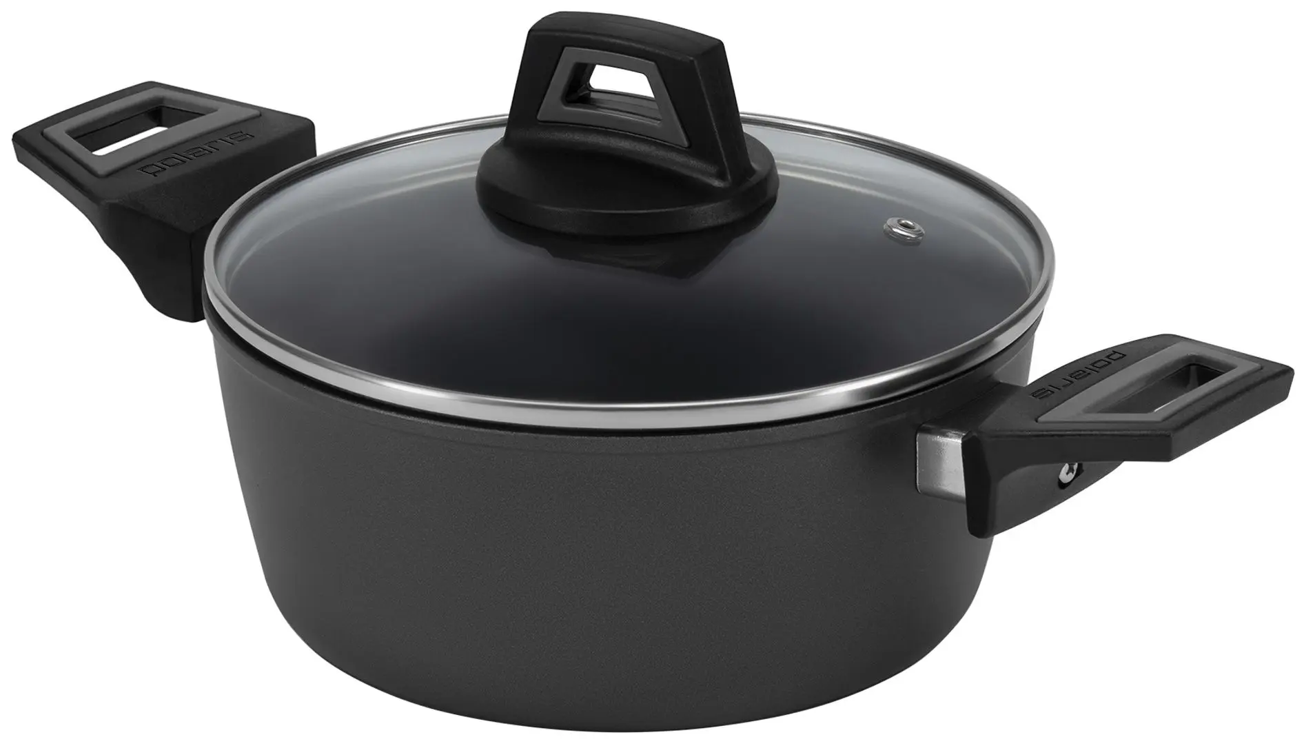 Oala cu capac Polaris Graphit-24C (Graphite)