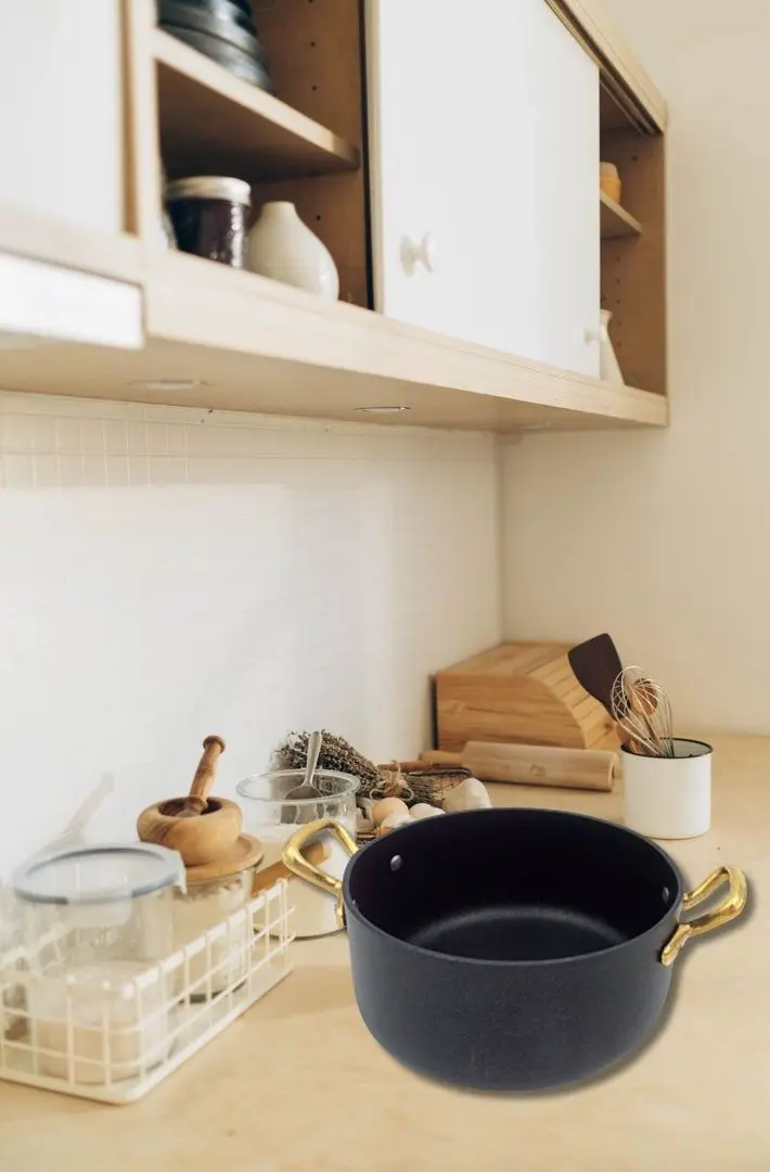 Кастрюля Ravelli Senese 1.2L (Black/Gold)