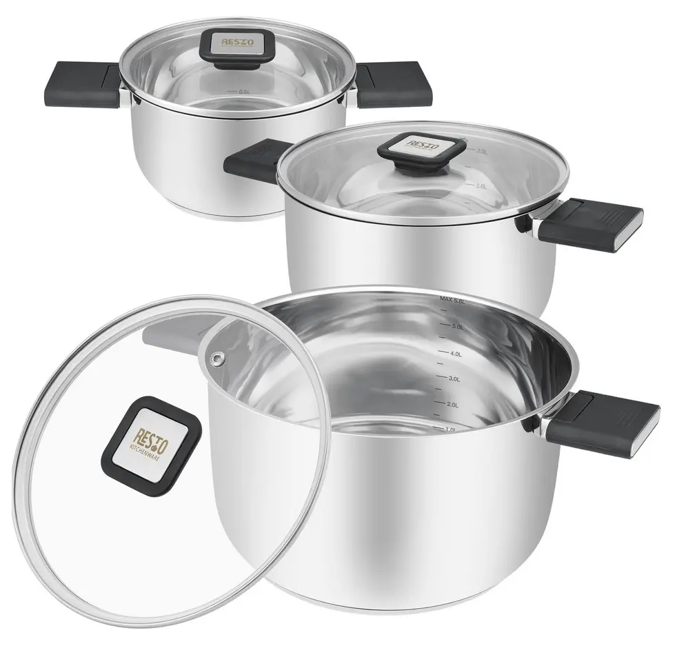 Набор кастрюль Resto 92214 (Inox)