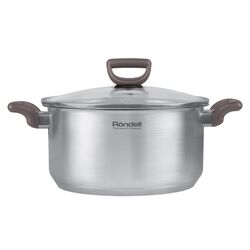 Кастрюля с крышкой Rondell Fest RDS-1323 (Inox/Brown) Thumb