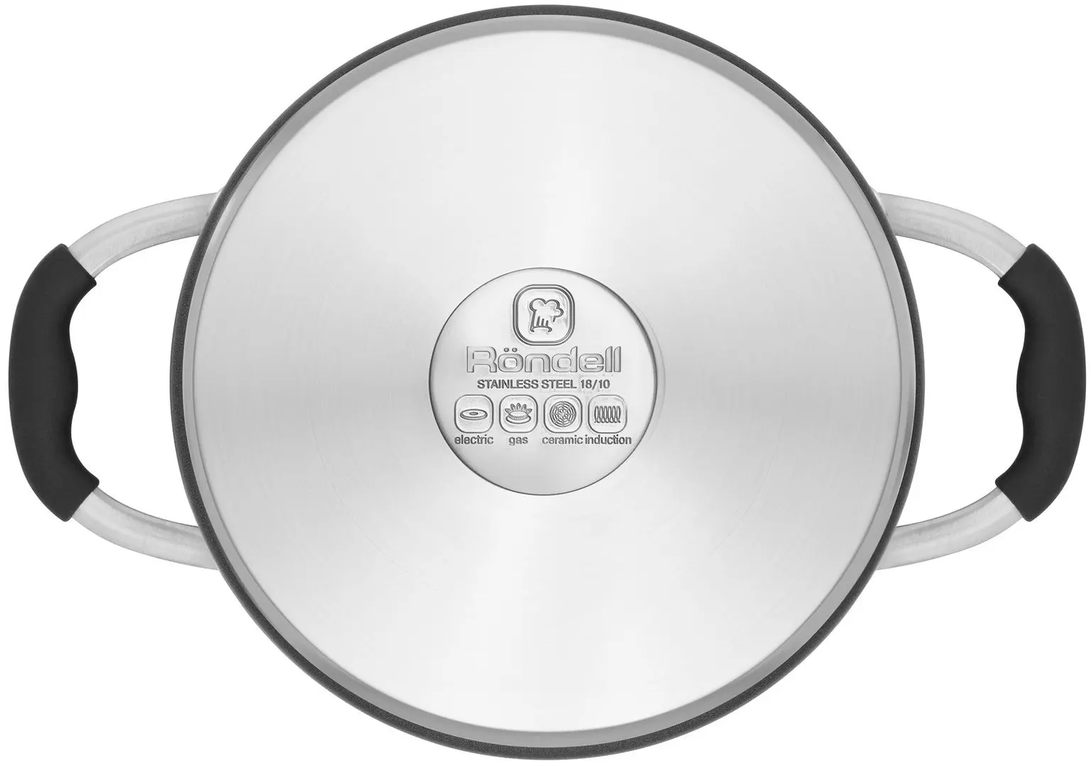 Кастрюля с крышкой Rondell Stern RDS-010 (Black) - 4
