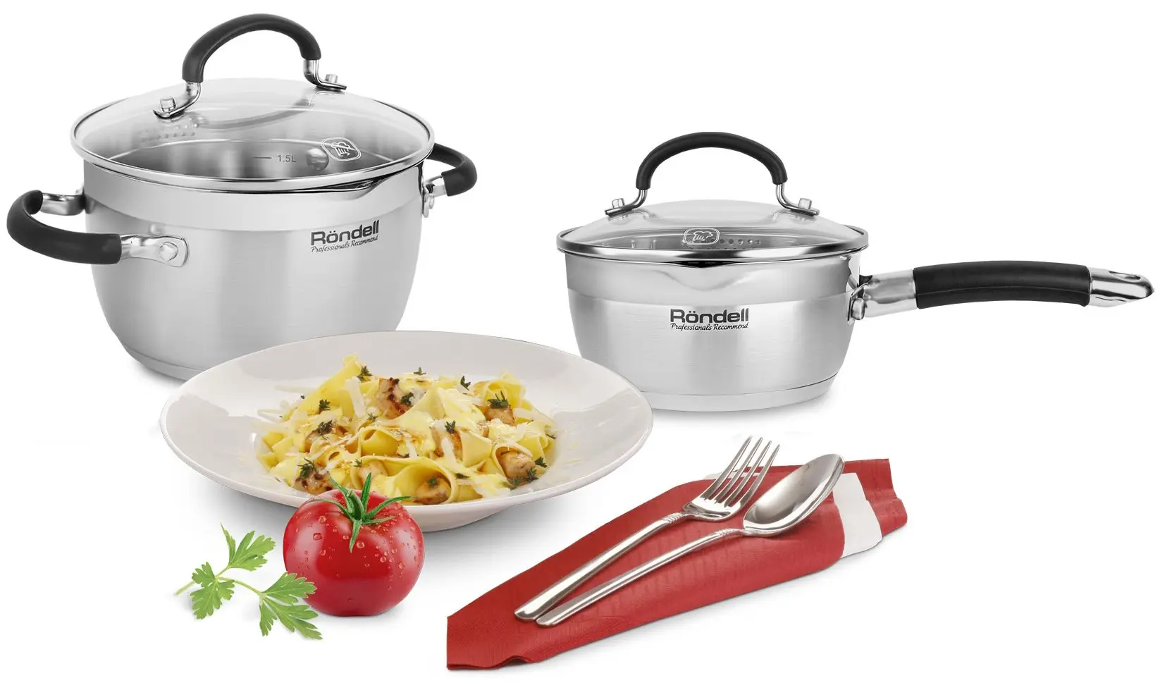 Кастрюля с крышкой Rondell Zorro 1446 (Inox) - 7