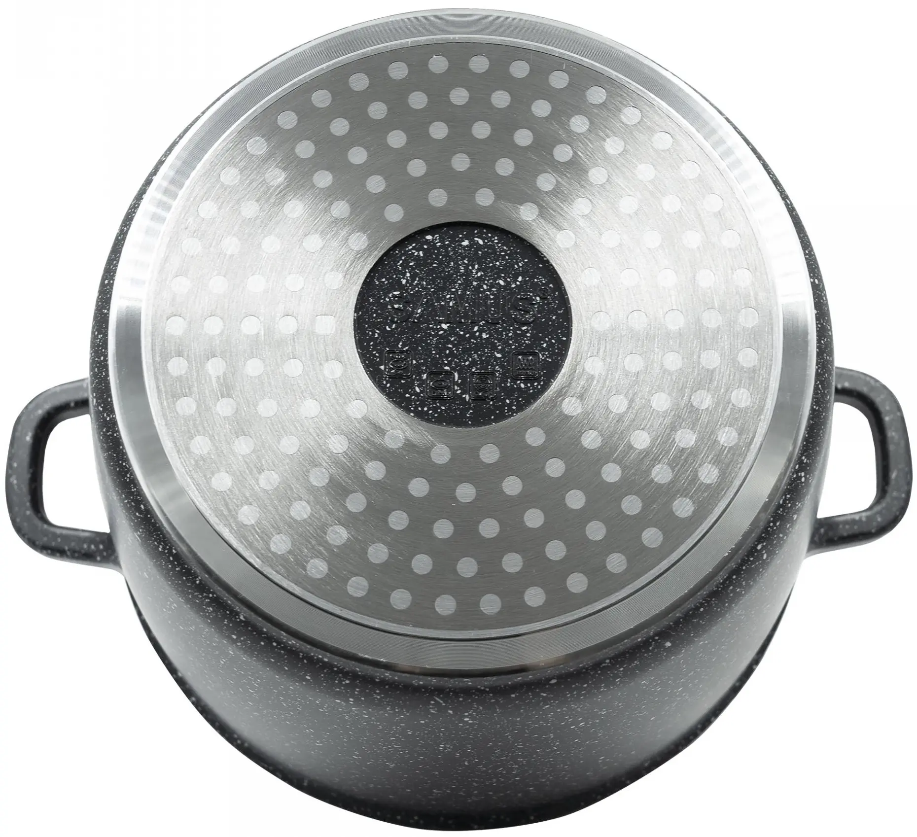 Кастрюля с крышкой Samus TOL322-OIC (Black)