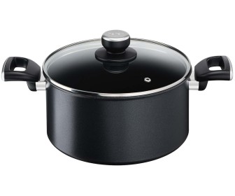 Кастрюля с крышкой Tefal Unlimited G2554672 (Black)