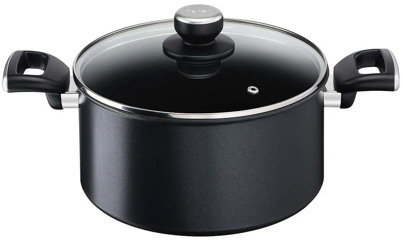 Кастрюля с крышкой Tefal Unlimited G2554672 (Black)