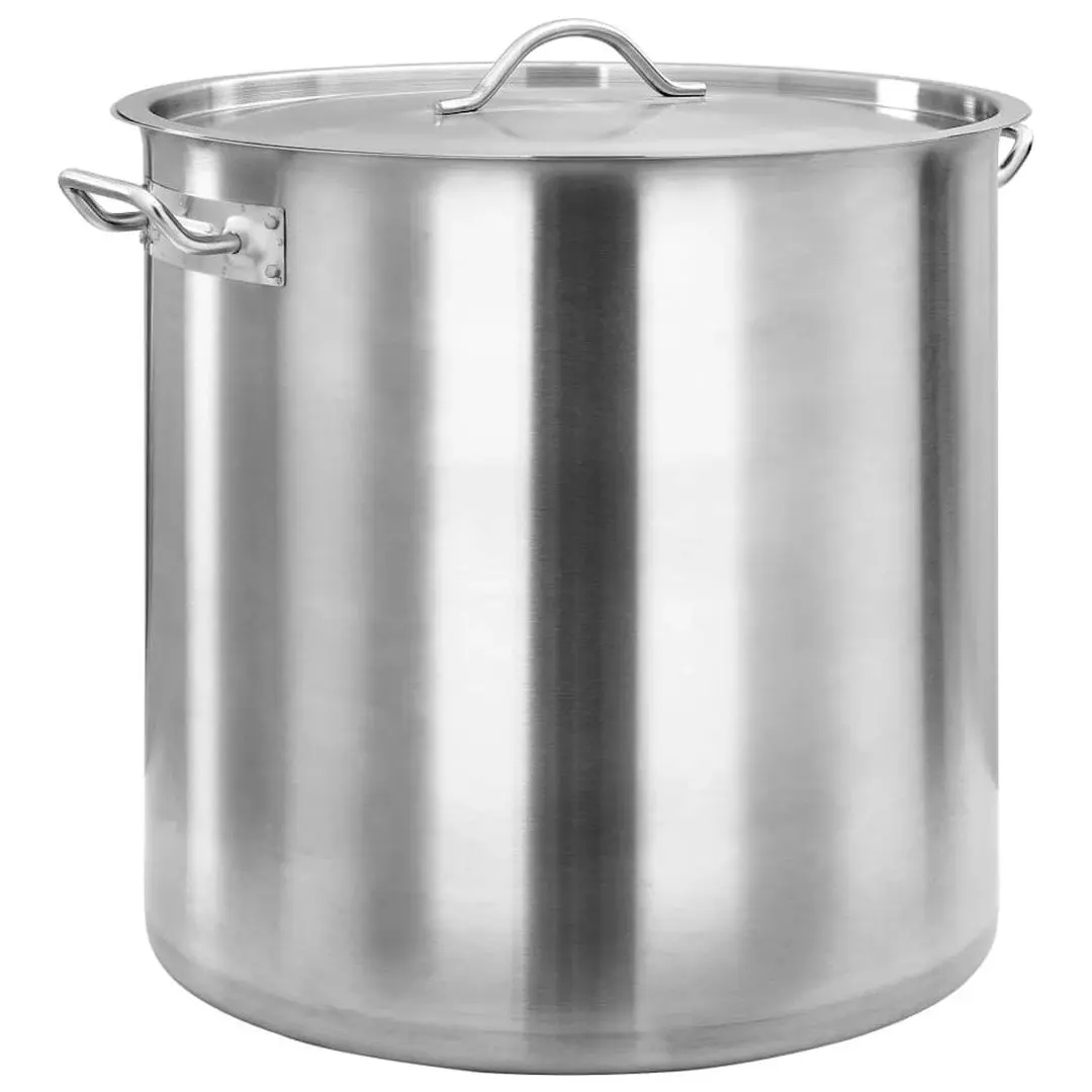 Cratita cu capac VidaXL 51137 98L (Inox)